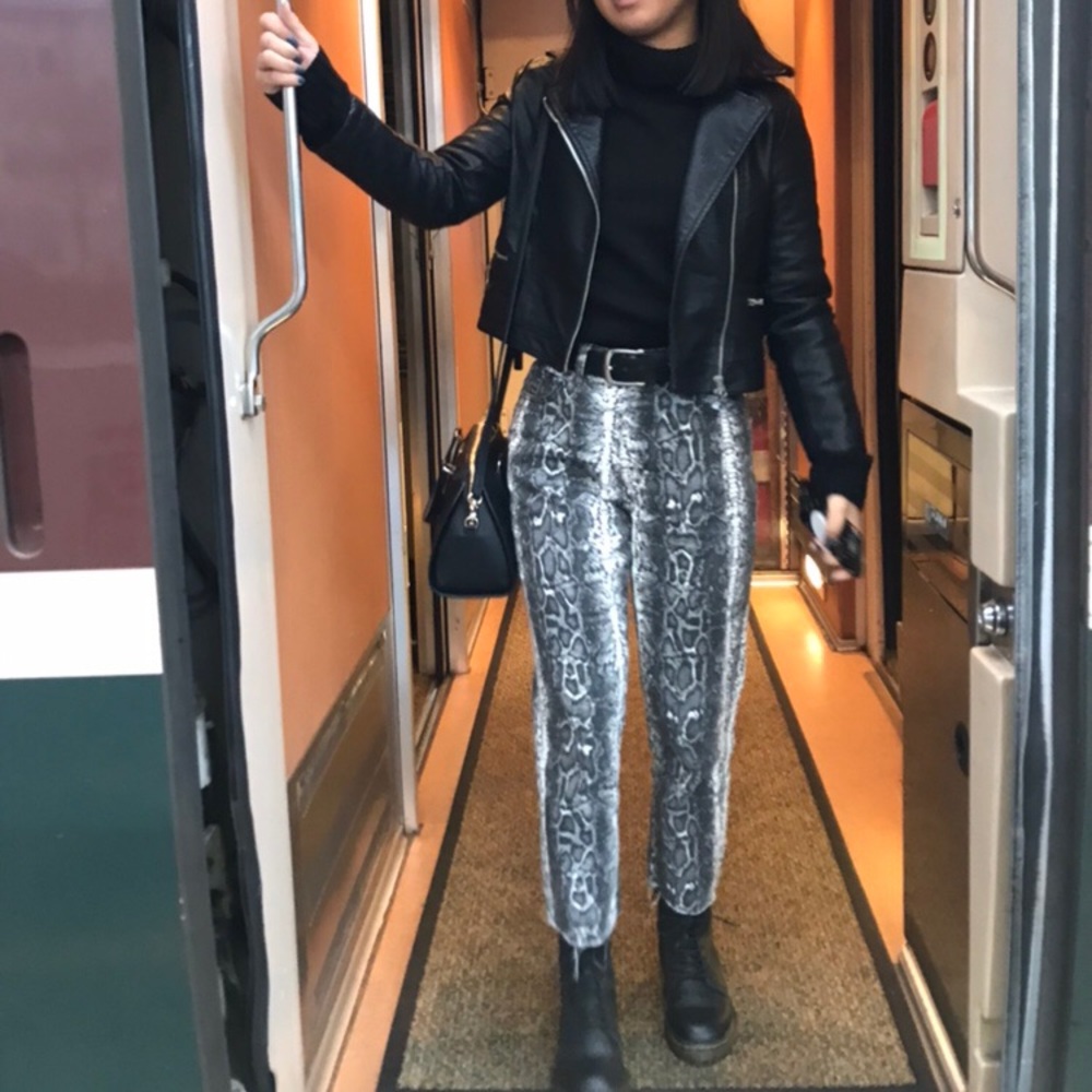 Snake Skin Print Pants